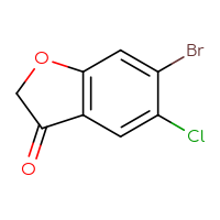 Chemical structure of 6-bromo-5-chloro-2,3-dihydro-1-benzofuran-3-one - CSSB00010265338