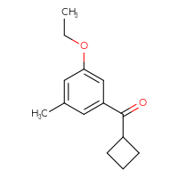 Chemical structure of cyclobutyl(3-ethoxy-5-methylphenyl)methanone - CSSB20817167422