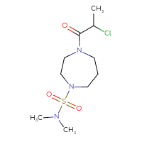 Chemical structure of 4-(2-chloropropanoyl)-N,N-dimethyl-1,4-diazepane-1-sulfonamide - CSMB00160460361