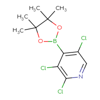 Chemical structure of 2,3,5-trichloro-4-(4,4,5,5-tetramethyl-1,3,2-dioxaborolan-2-yl)pyridine - CSSB14925046234