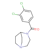 Chemical structure of 4-(3,4-dichlorobenzoyl)-1,4-diazabicyclo[3.2.2]nonane - CSSB00047875756