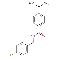 Chemical structure of N-[(4-fluorophenyl)methyl]-4-(propan-2-yl)benzamide - CSSB00047822930