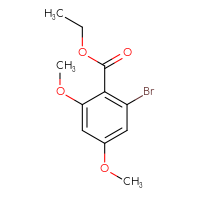 Chemical structure of ethyl 2-bromo-4,6-dimethoxybenzoate - CSSB00010076011