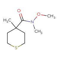 Chemical structure of N-methoxy-N,4-dimethylthiane-4-carboxamide - CSSB06424599670