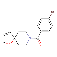 Chemical structure of 8-(4-bromobenzoyl)-1-oxa-8-azaspiro[4.5]dec-3-ene - CSSB01968909172