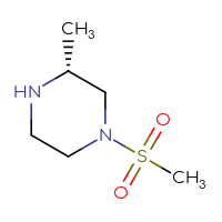 Chemical structure of (3R)-1-methanesulfonyl-3-methylpiperazine - CSSB00013038312