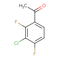 Chemical structure of 1-(3-chloro-2,4-difluorophenyl)ethan-1-one - CSSB00016070117