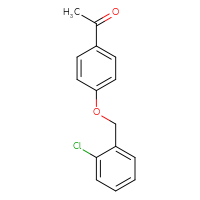 Chemical structure of 1-{4-[(2-chlorophenyl)methoxy]phenyl}ethan-1-one - CSSB00000481210