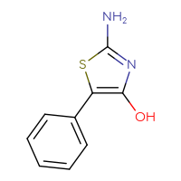 Chemical structure of 2-amino-5-phenyl-1,3-thiazol-4-ol - CSSB00000069246
