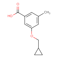 Chemical structure of 3-(cyclopropylmethoxy)-5-methylbenzoic acid - CSSB00010443901