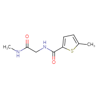 Chemical structure of N-methyl-2-[(5-methylthiophen-2-yl)formamido]acetamide - CSSB00000159948