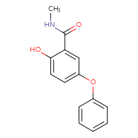 Chemical structure of 2-hydroxy-N-methyl-5-phenoxybenzamide - CSSB02000086453