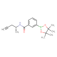 Chemical structure of N-[(2R)-pent-4-yn-2-yl]-3-(4,4,5,5-tetramethyl-1,3,2-dioxaborolan-2-yl)benzamide - CSSB03561271030