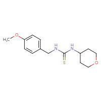Chemical structure of 3-[(4-methoxyphenyl)methyl]-1-(oxan-4-yl)thiourea - CSSB02017213216
