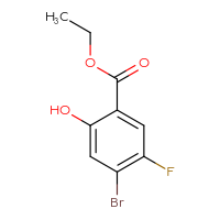 Chemical structure of ethyl 4-bromo-5-fluoro-2-hydroxybenzoate - CSSB00010827372
