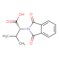Chemical structure of (2R)-2-(1,3-dioxo-2,3-dihydro-1H-isoindol-2-yl)-3-methylbutanoic acid - CSSB00015970877