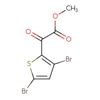 Chemical structure of methyl 2-(3,5-dibromothiophen-2-yl)-2-oxoacetate - CSSB00113363245