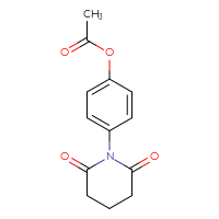 Chemical structure of 4-(2,6-dioxopiperidin-1-yl)phenyl acetate - CSSB14802770013