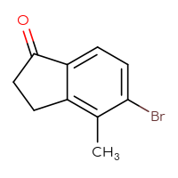 Chemical structure of 5-bromo-4-methyl-2,3-dihydro-1H-inden-1-one - CSSB00010133460