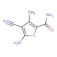 Chemical structure of 5-amino-4-cyano-3-methylthiophene-2-carboxamide - CSSB00011934197