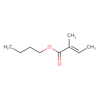 Chemical structure of butyl (2E)-2-methylbut-2-enoate - CSSB00020682676