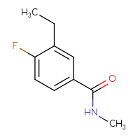Chemical structure of 3-ethyl-4-fluoro-N-methylbenzamide - CSSB02268884304