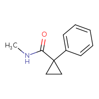 Chemical structure of N-methyl-1-phenylcyclopropane-1-carboxamide - CSSB00000192159