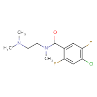 Chemical structure of 4-chloro-N-[2-(dimethylamino)ethyl]-2,5-difluoro-N-methylbenzamide - CSSB02006618828