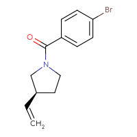 Chemical structure of (3S)-1-(4-bromobenzoyl)-3-ethenylpyrrolidine - CSSB06269683362
