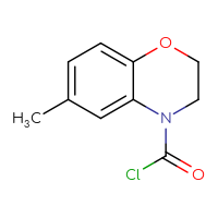 Chemical structure of 6-methyl-3,4-dihydro-2H-1,4-benzoxazine-4-carbonyl chloride - CSSB14968819378