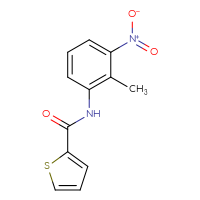 Chemical structure of N-(2-methyl-3-nitrophenyl)thiophene-2-carboxamide - CSSB00000484398