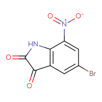 Chemical structure of 5-bromo-7-nitro-2,3-dihydro-1H-indole-2,3-dione - CSSB00010293331