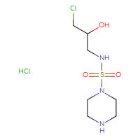 Chemical structure of 1-chloro-3-[(piperazine-1-sulfonyl)amino]propan-2-ol hydrochloride - CSSB06430523293