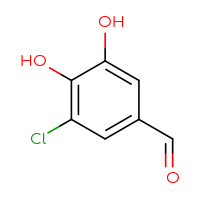 Chemical structure of 3-chloro-4,5-dihydroxybenzaldehyde - CSSB00000016202