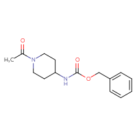 Chemical structure of benzyl N-(1-acetylpiperidin-4-yl)carbamate - CSSB00000207108