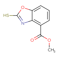 Chemical structure of methyl 2-sulfanyl-1,3-benzoxazole-4-carboxylate - CSSB00010161112