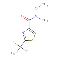 Chemical structure of 2-(1,1-difluoroethyl)-N-methoxy-N-methyl-1,3-thiazole-4-carboxamide - CSSB06261741429