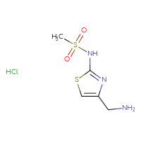 Chemical structure of N-[4-(aminomethyl)-1,3-thiazol-2-yl]methanesulfonamide hydrochloride - CSSB14873767127
