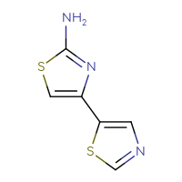 Chemical structure of 4-(1,3-thiazol-5-yl)-1,3-thiazol-2-amine - CSSB00013486658