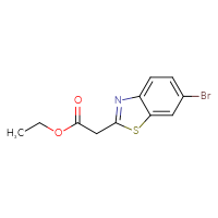 Chemical structure of ethyl 2-(6-bromo-1,3-benzothiazol-2-yl)acetate - CSSB00012357381