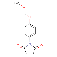 Chemical structure of 1-[4-(methoxymethoxy)phenyl]-2,5-dihydro-1H-pyrrole-2,5-dione - CSSB20460572740