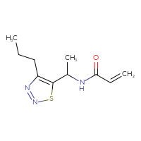 Chemical structure of N-[1-(4-propyl-1,2,3-thiadiazol-5-yl)ethyl]prop-2-enamide - CSSB21332042568
