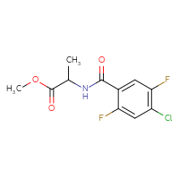 Chemical structure of methyl 2-[(4-chloro-2,5-difluorophenyl)formamido]propanoate - CSSB00001836472