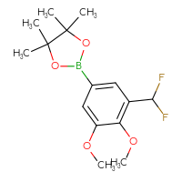 Chemical structure of 2-[3-(difluoromethyl)-4,5-dimethoxyphenyl]-4,4,5,5-tetramethyl-1,3,2-dioxaborolane - CSSB03560052810