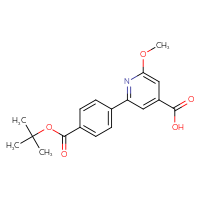 Chemical structure of 2-{4-[(tert-butoxy)carbonyl]phenyl}-6-methoxypyridine-4-carboxylic acid - CSSB03221031351
