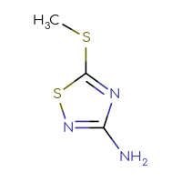 Chemical structure of 5-(methylsulfanyl)-1,2,4-thiadiazol-3-amine - CSSB00000116967