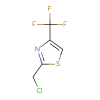 Chemical structure of 2-(chloromethyl)-4-(trifluoromethyl)-1,3-thiazole - CSSB00000692168