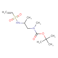 Chemical structure of tert-butyl N-(2-ethenesulfonamidopropyl)-N-methylcarbamate - CSSB00153511353
