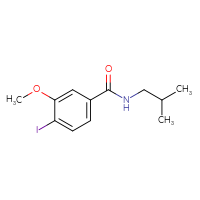 Chemical structure of 4-iodo-3-methoxy-N-(2-methylpropyl)benzamide - CSSB00954107046