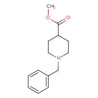 Chemical structure of methyl 1-benzylpiperidine-4-carboxylate - CSSB00000174861